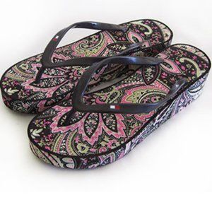 Beautiful paisley printed flip flops